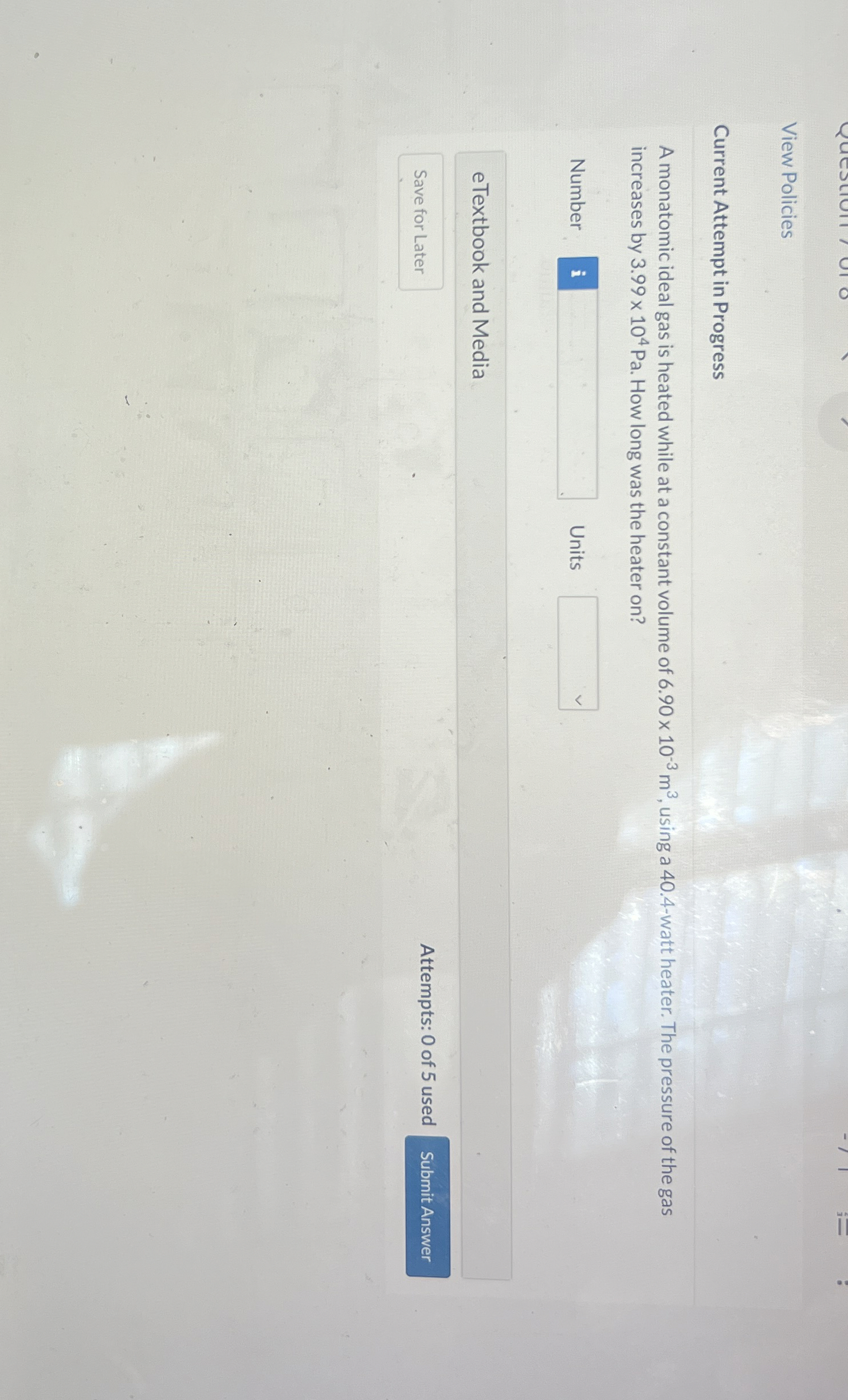 View Policies Current Attempt in Progress A