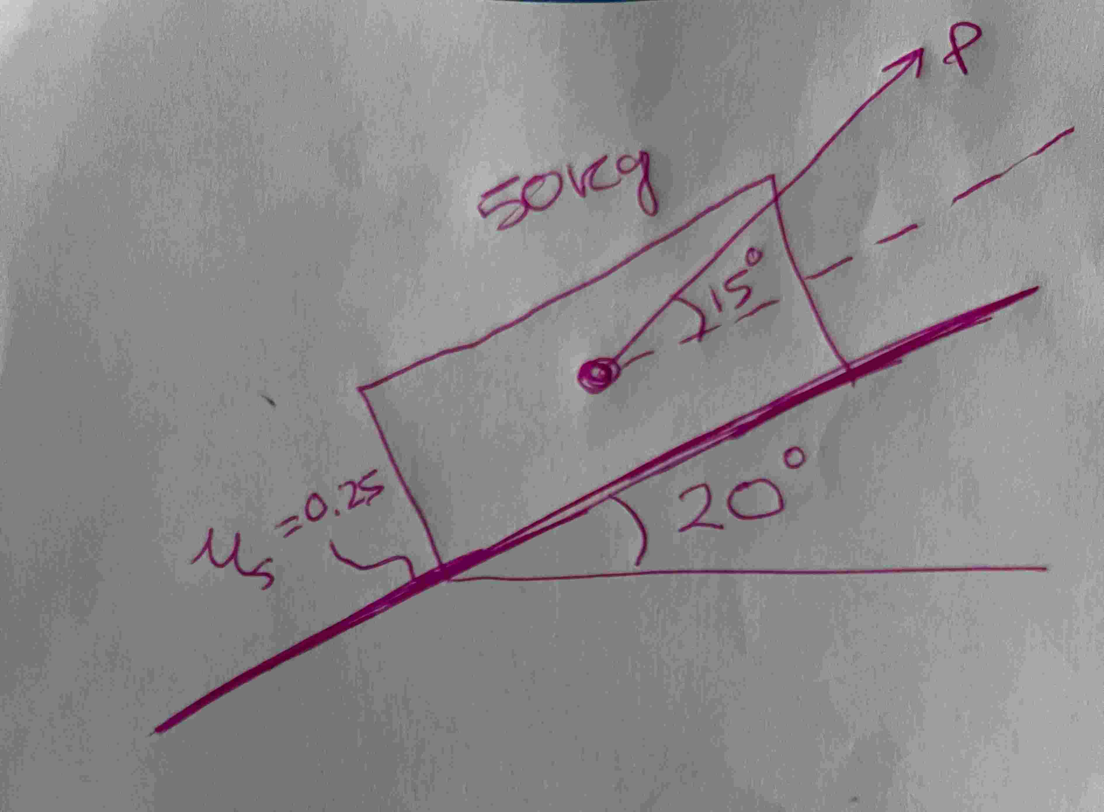 A force is applied as shown to pull the 5 0 kg