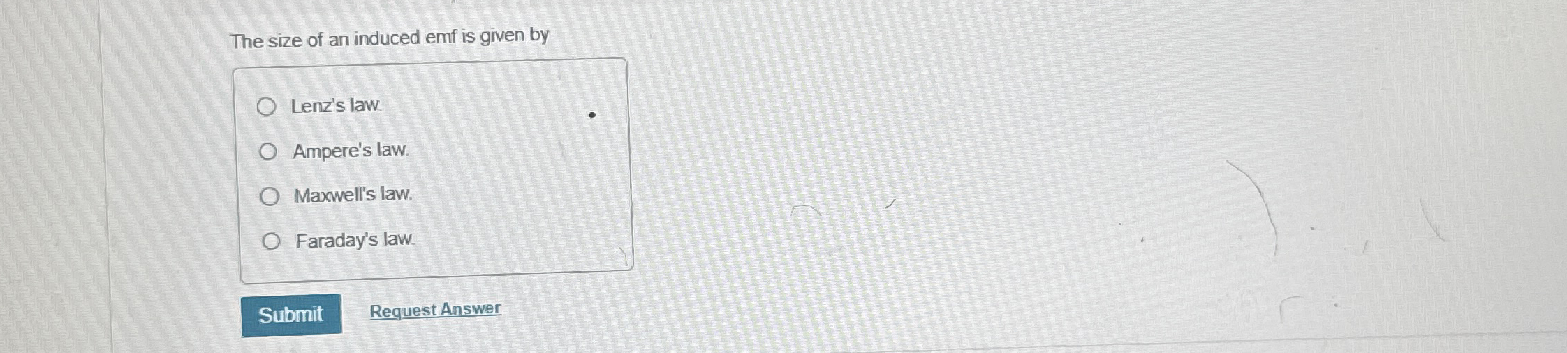 The size of an induced emf is given by Lenz's