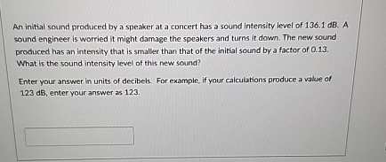 An initial sound produced by a speaker at a