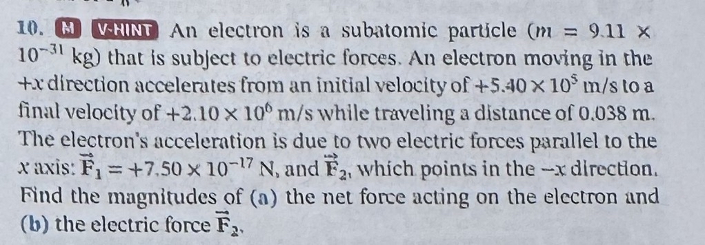( n ) V - HINT An electron is a subatomic