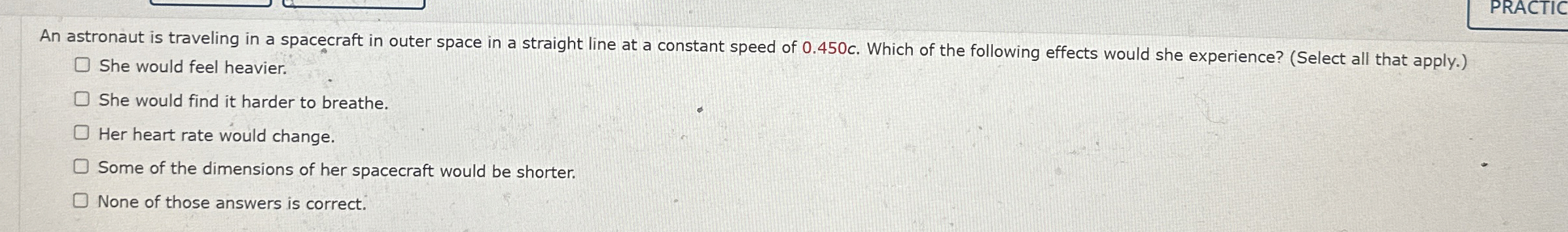 An astronaut is traveling in a spacecraft in