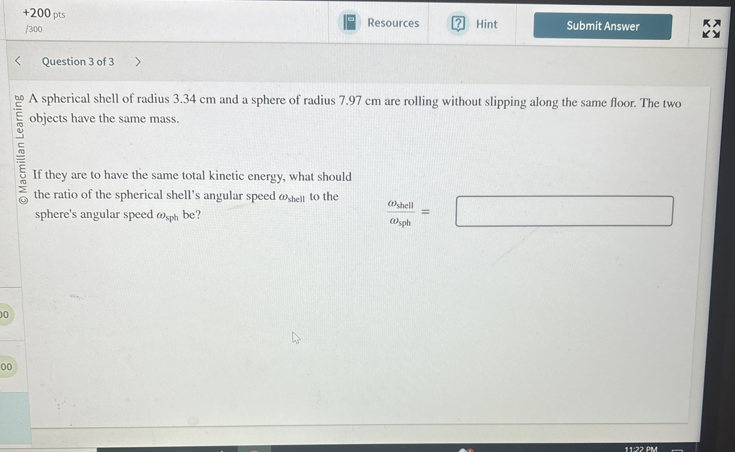 + 2 0 0 pts 1 3 0 0 Resources Hint Question 3 of