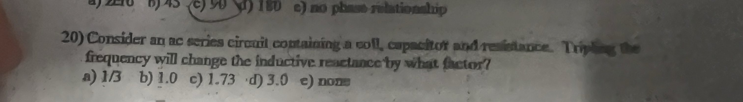 frequency will change the inductive reachnce thy