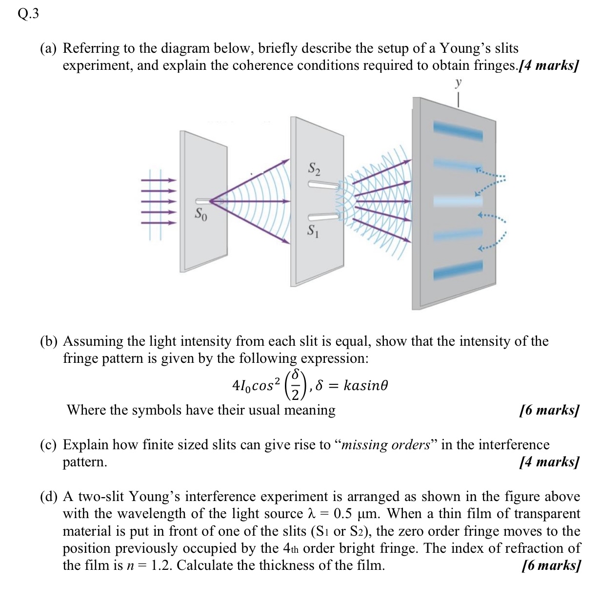Q . 3 ( a ) Referring to the diagram below,