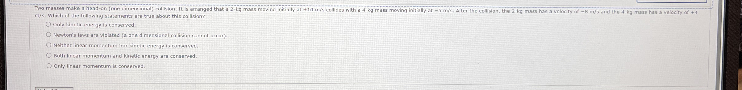 m s . Which of the following statements are true