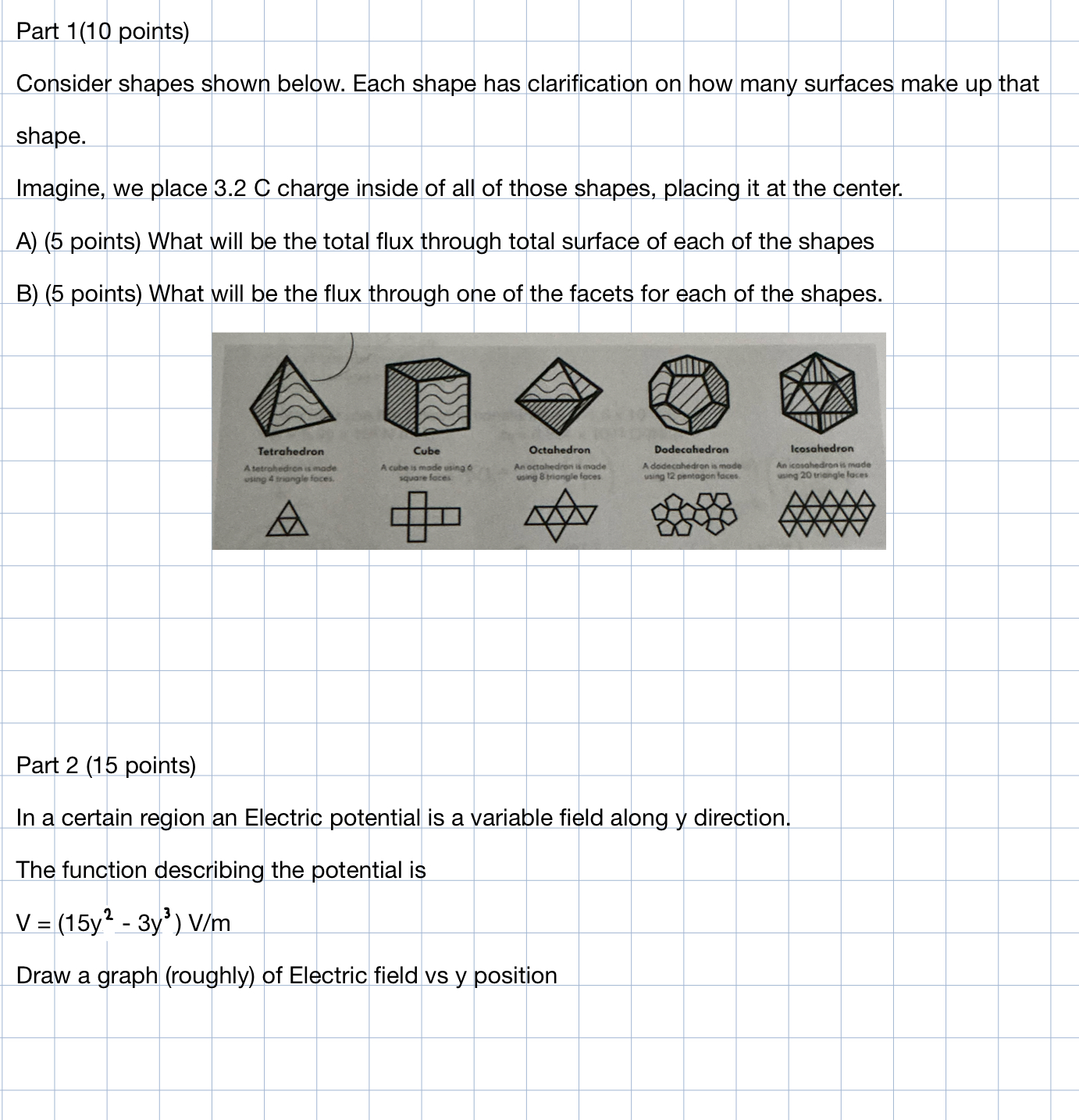 Part 1 ( 1 0 points ) Consider shapes shown
