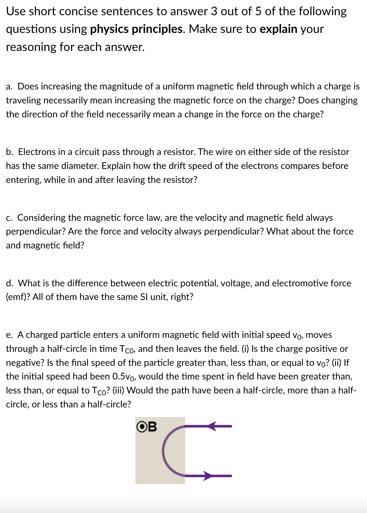 Use short concise sentences to answer 3 out of 5