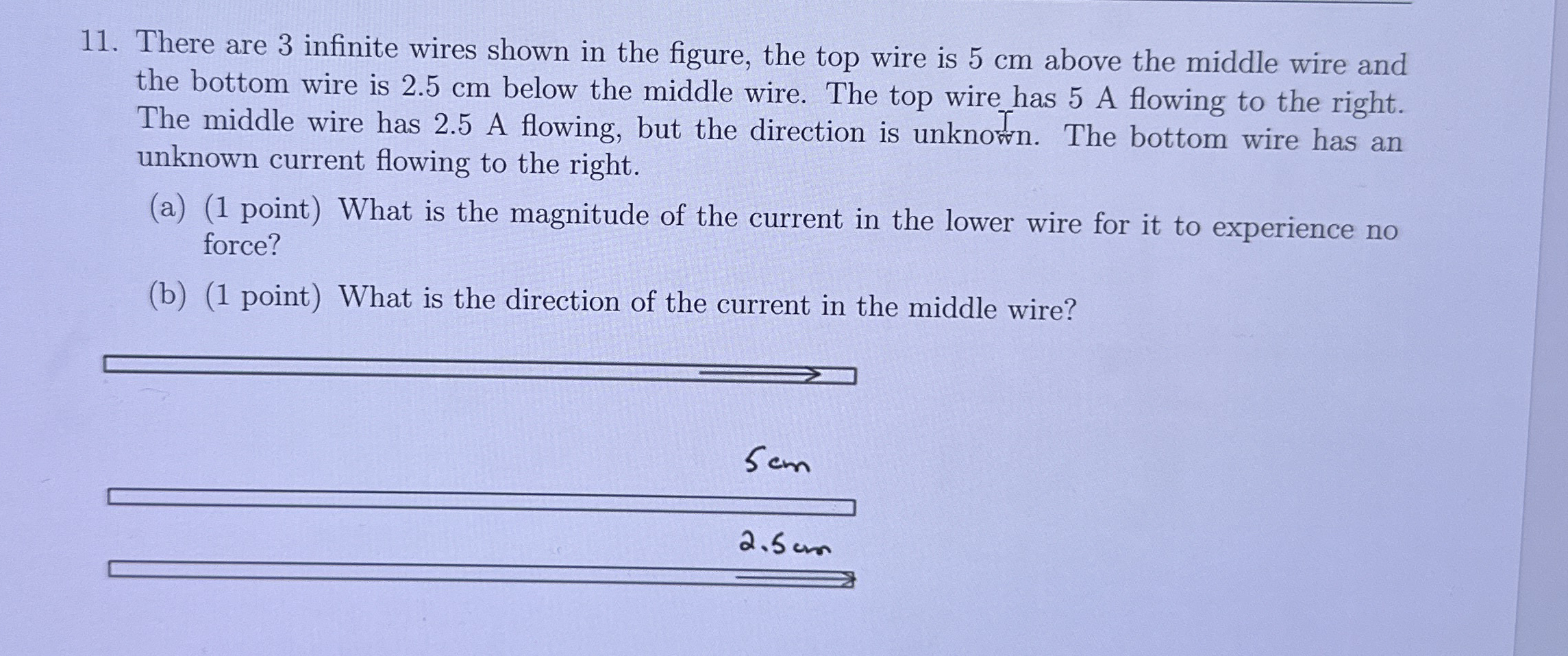 There are 3 infinite wires shown in the figure,