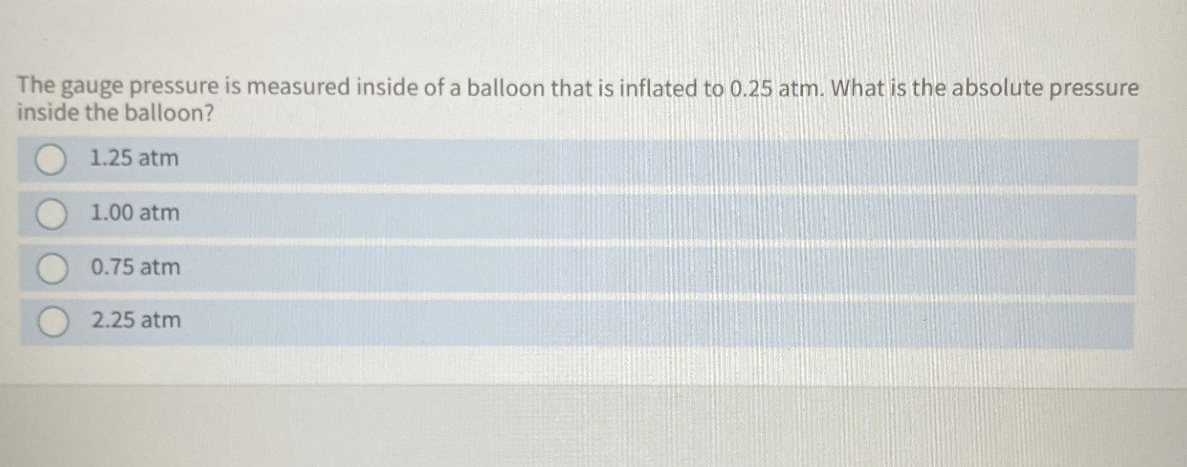 The gauge pressure is measured inside of a