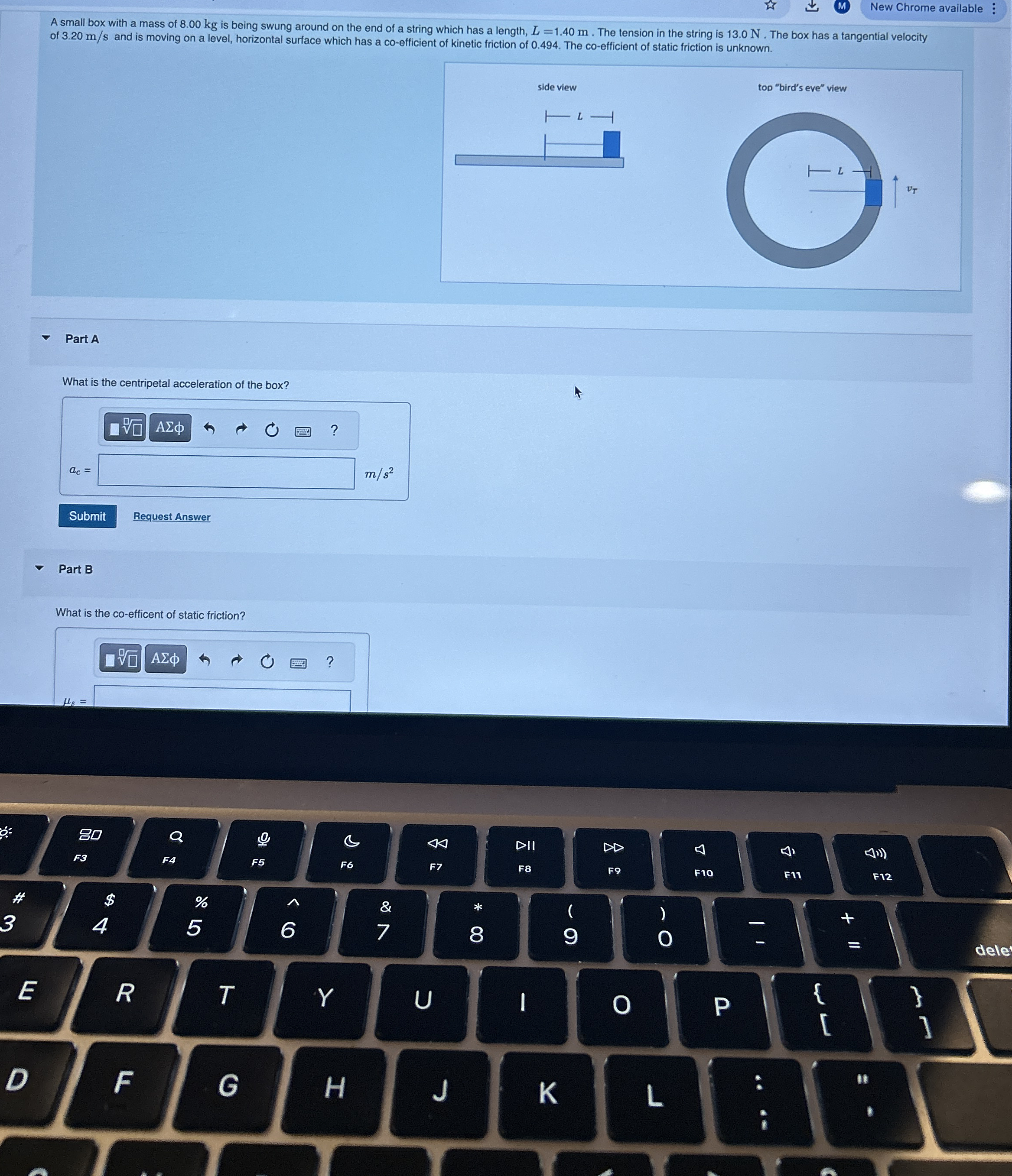 ( M ) New Chrome available A small box with a