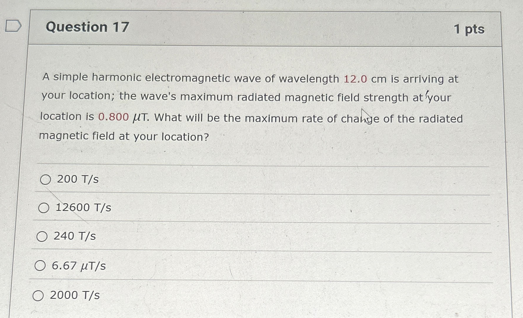 Question 1 7 1 pts A simple harmonic