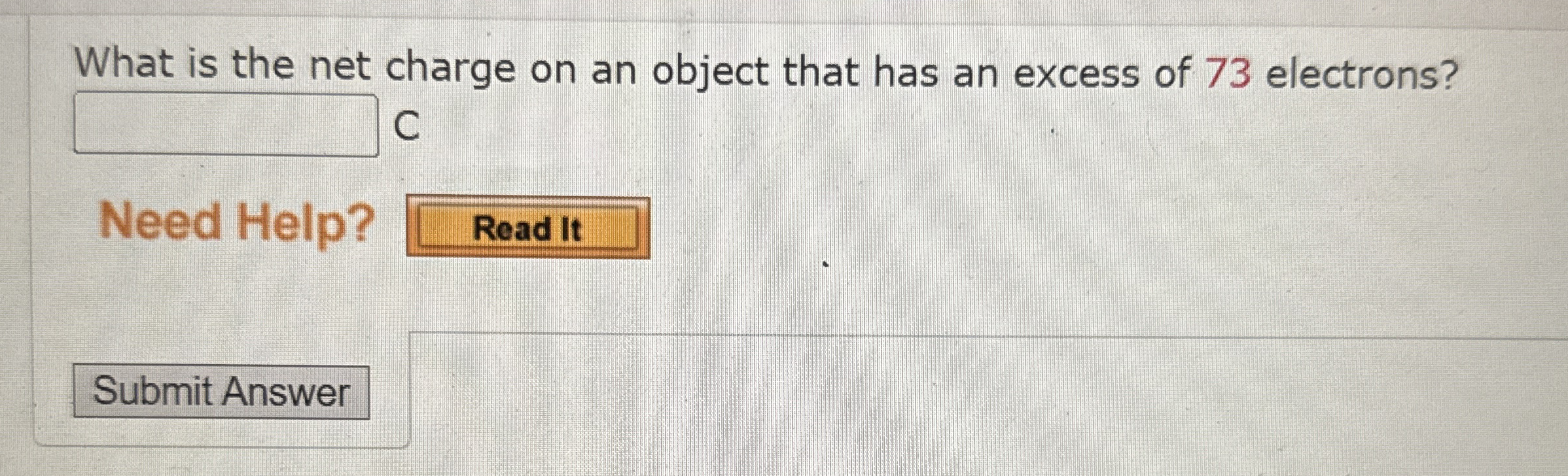 What is the net charge on an object that has an