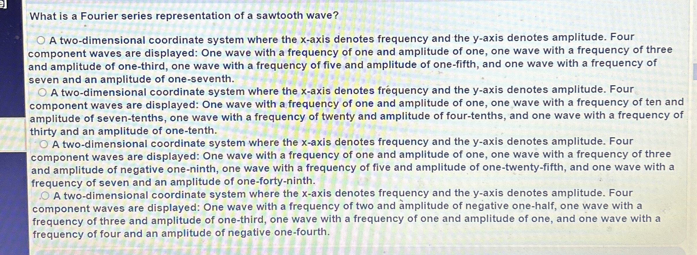 What is a Fourier series representation of a