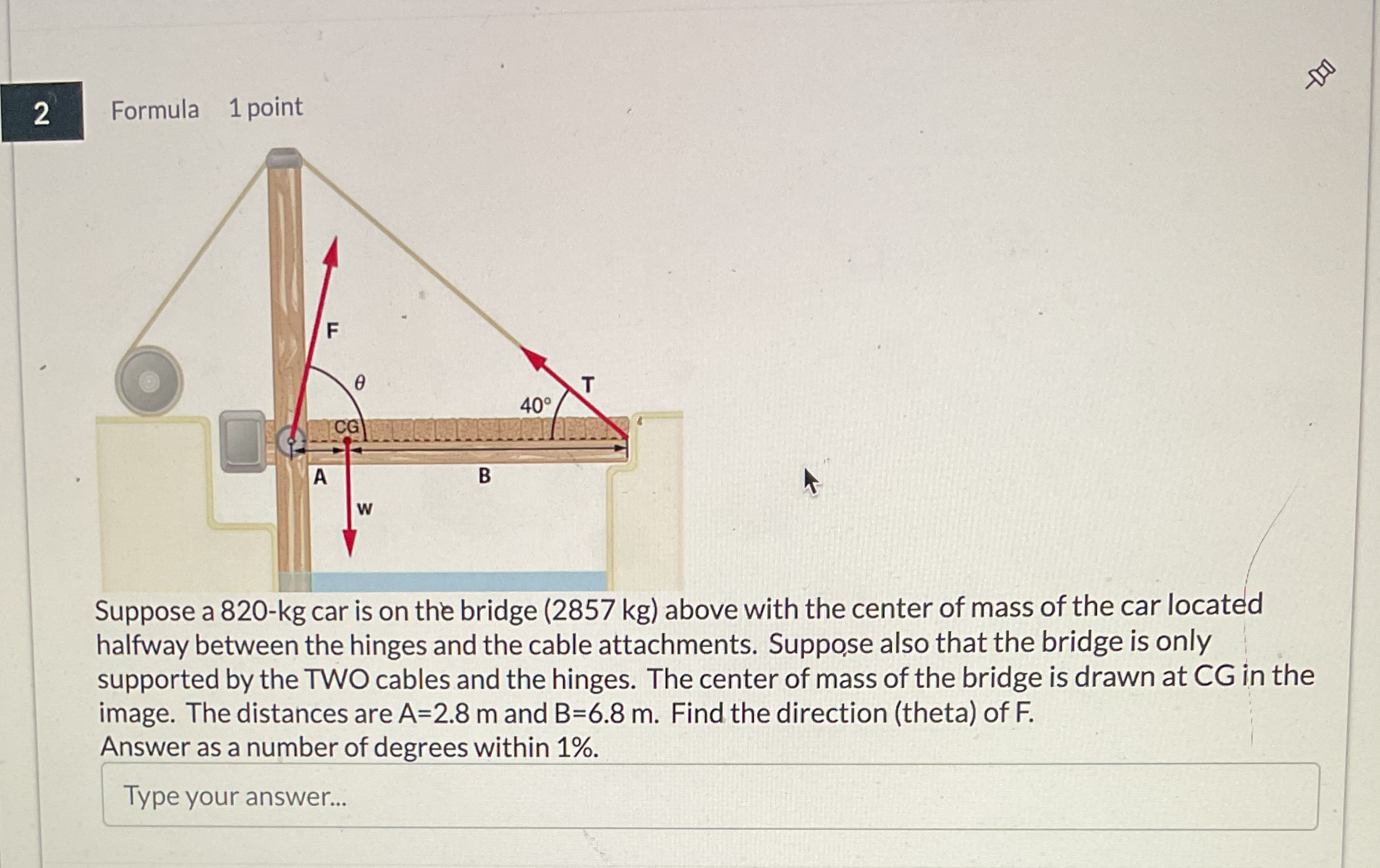 2 Formula 1 point Suppose a 8 2 0 - k g car is on