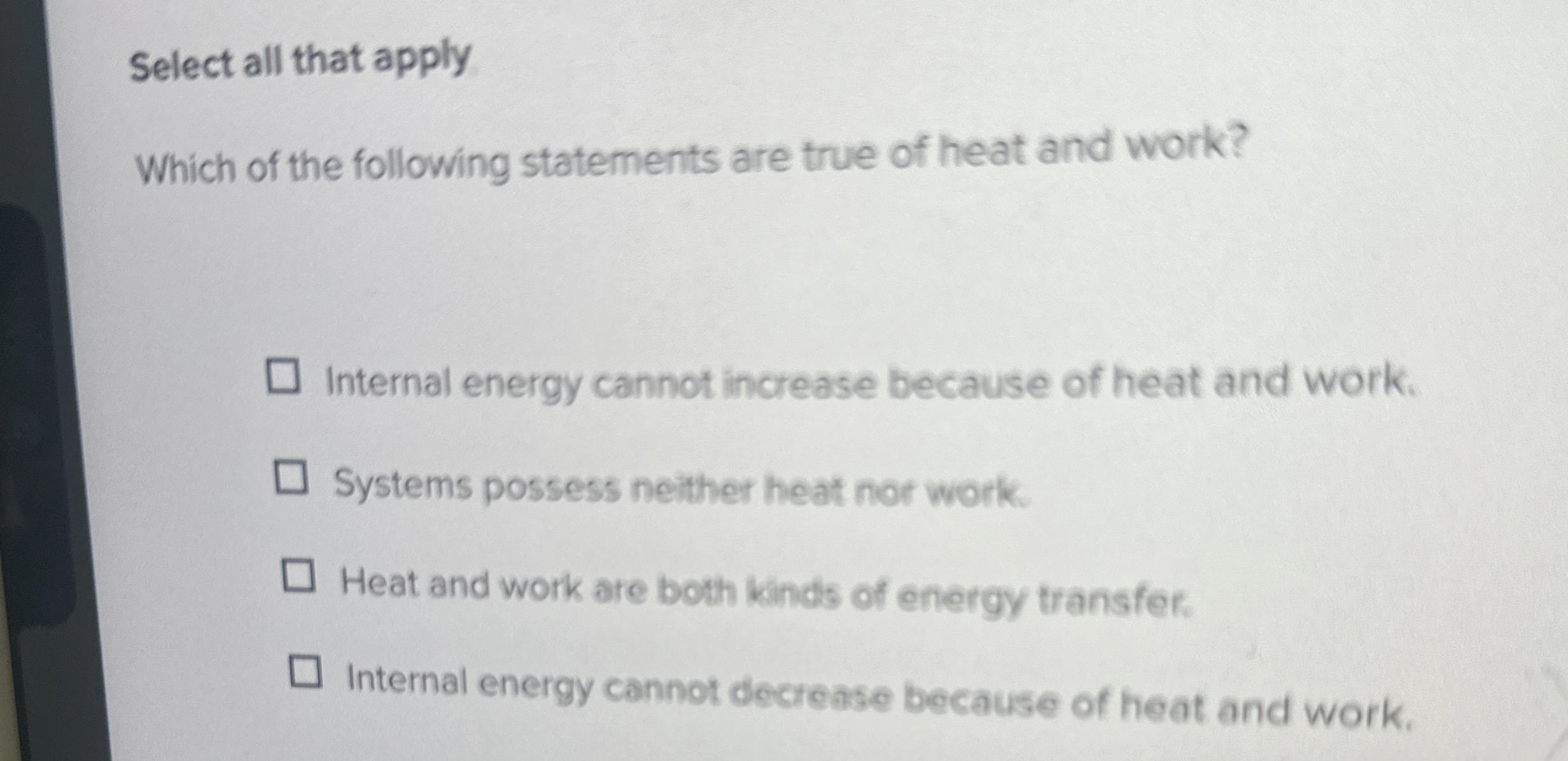 Select all that apply Which of the following