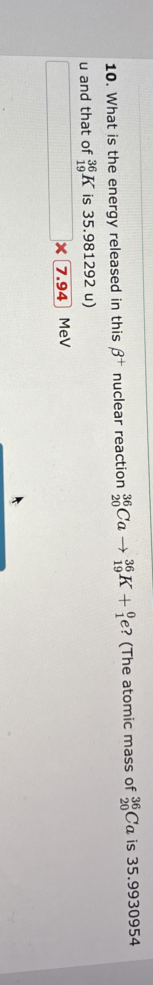 What is the energy released in this + nuclear