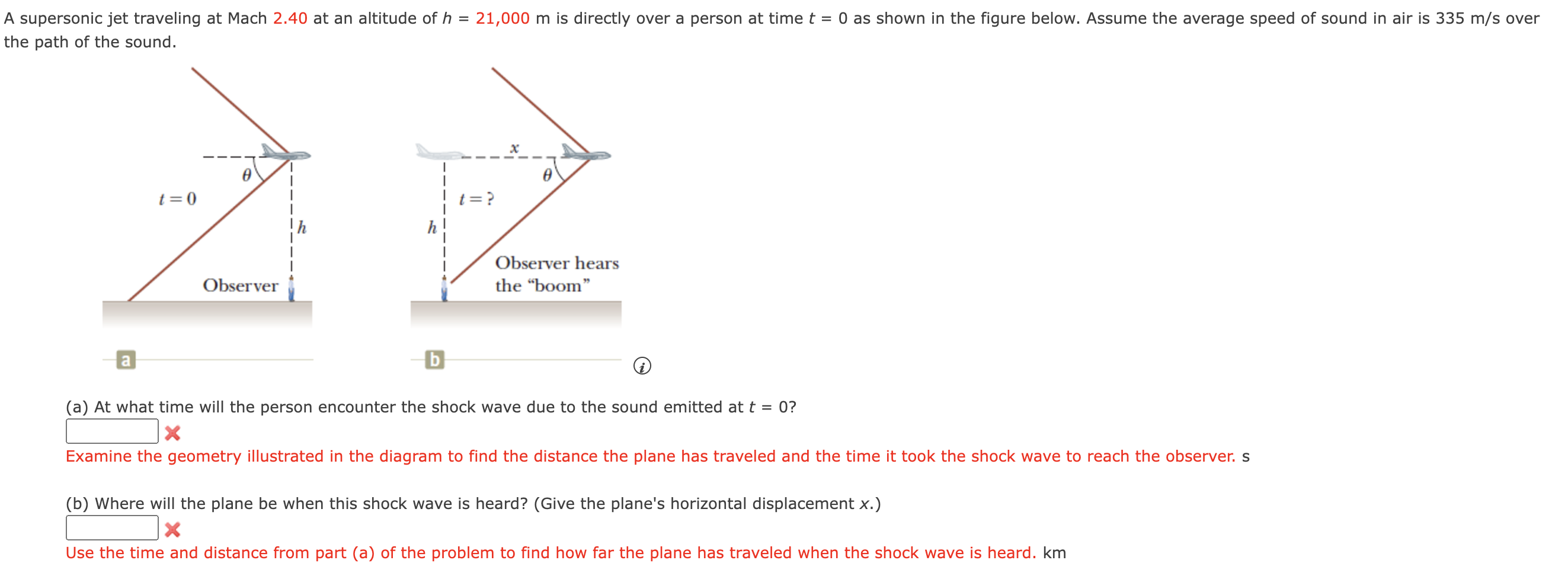 A supersonic jet traveling at Mach 2 . 4 0 at an
