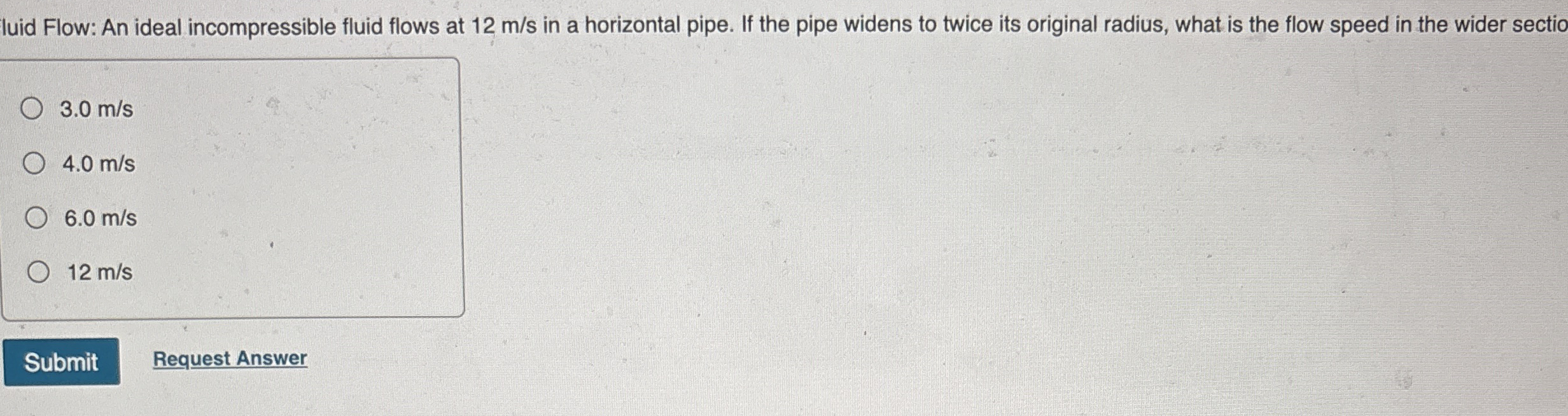 luid Flow: An ideal incompressible fluid flows at