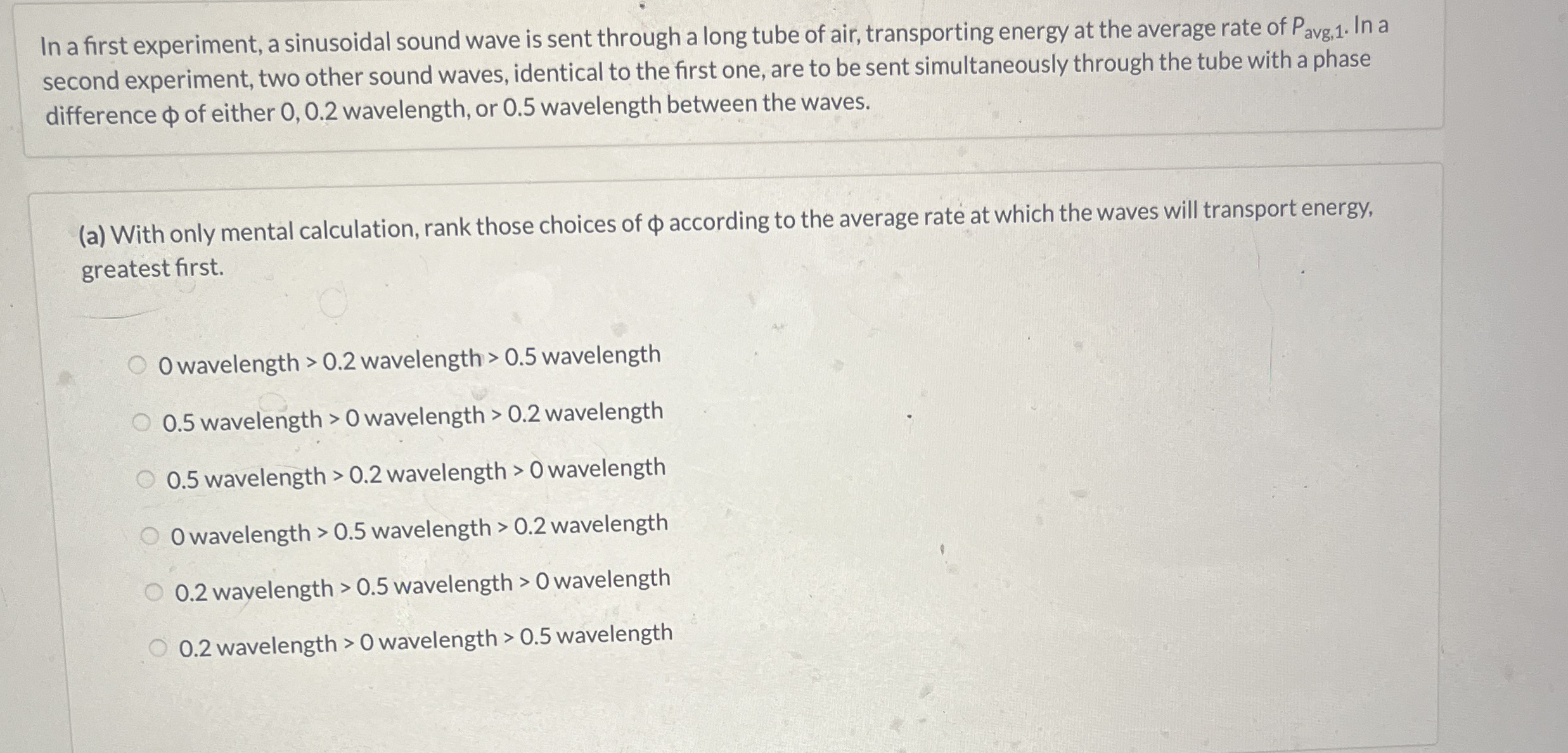 In a first experiment, a sinusoidal sound wave is