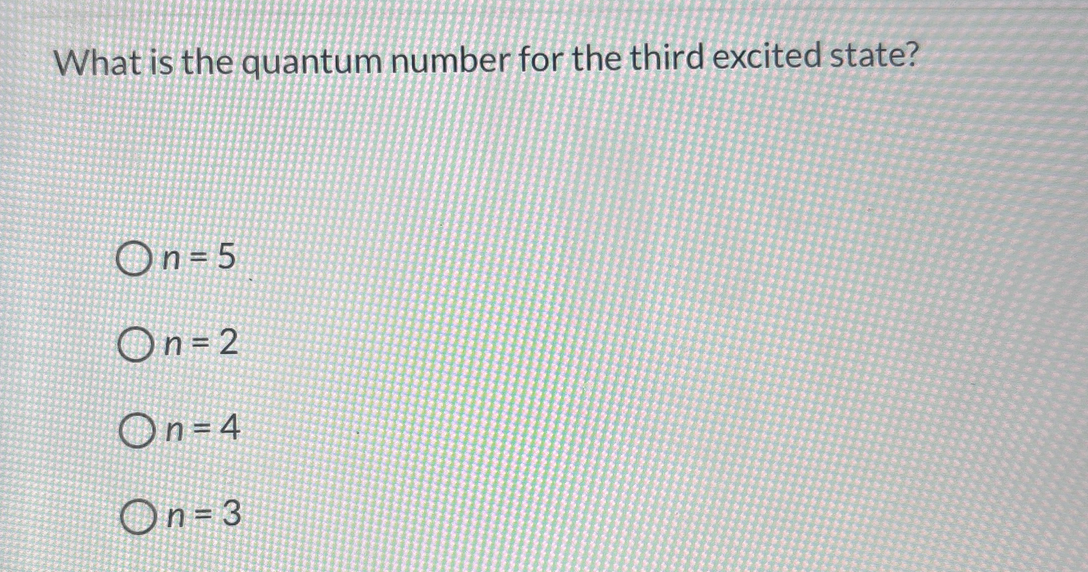 What is the quantum number for the third excited