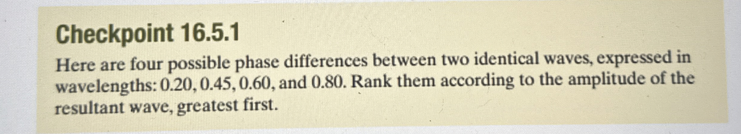 Checkpoint 1 6 . 5 . 1 Here are four possible