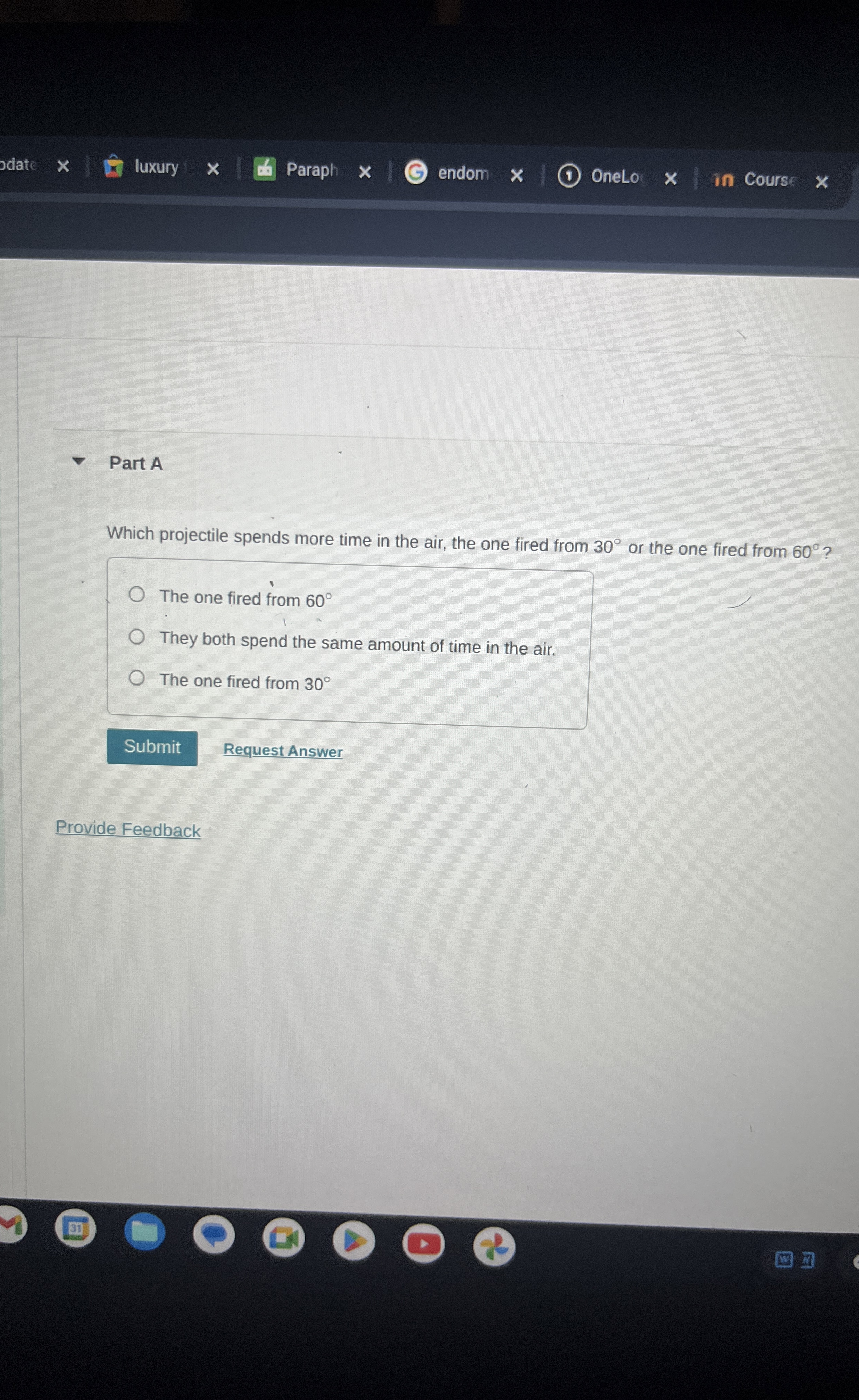 luxury Paraph endom OneLo Course Part A Which