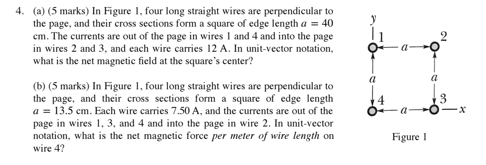 ( a ) ( 5 marks ) In Figure 1 , four long