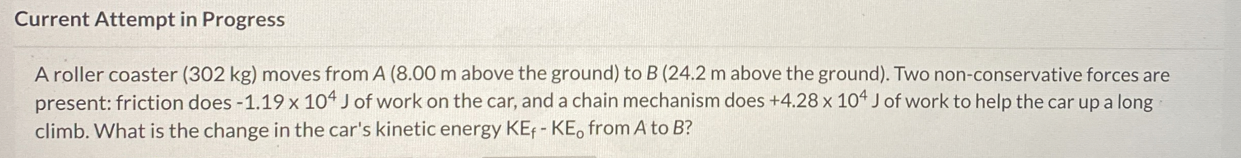 Current Attempt in Progress A roller coaster ( 3