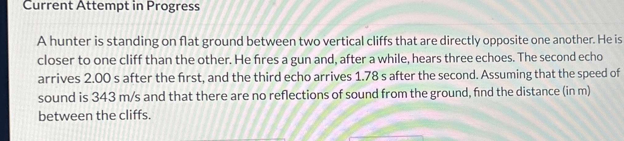 Current Attempt in Progress A hunter is standing