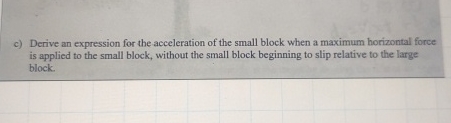 A small block of mass m is placed on top of a