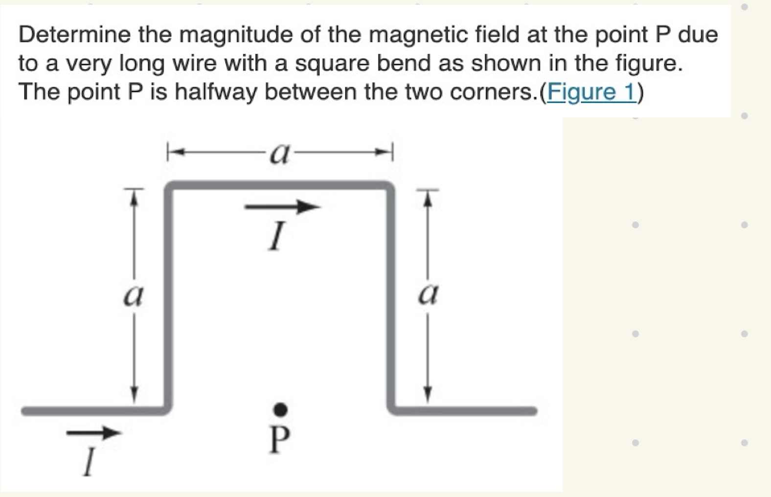 Determine the magnitude of the magnetic field at