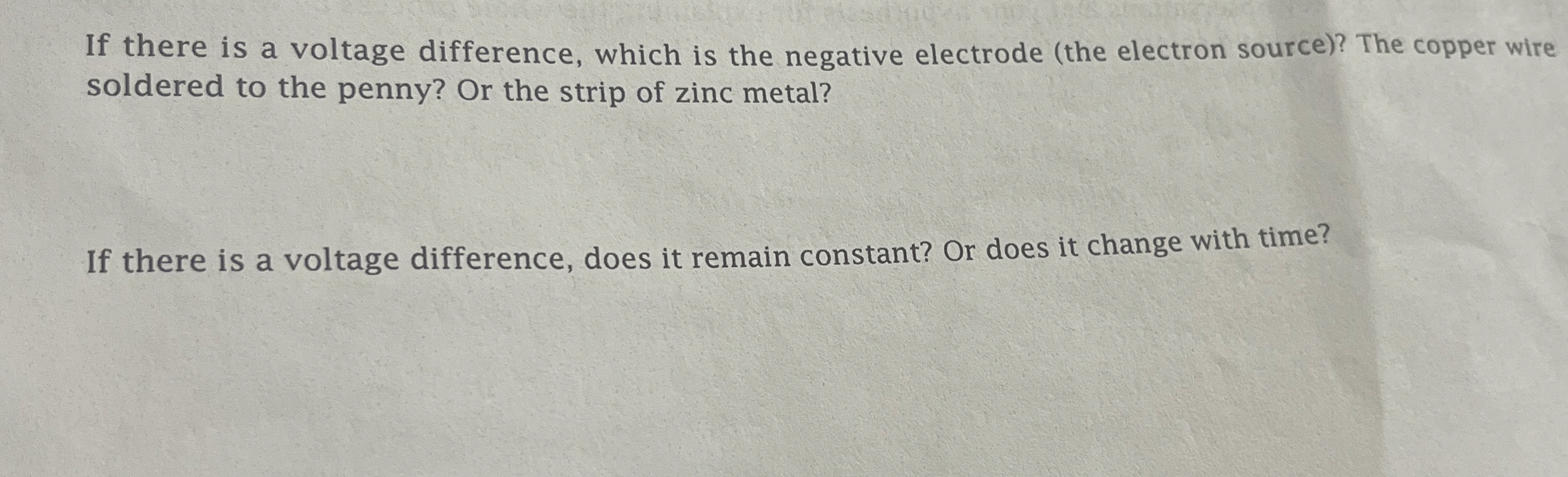 If there is a voltage difference, which is the