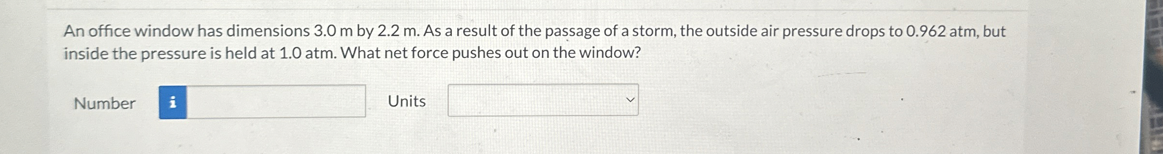 An office window has dimensions 3 . 0 m by 2 . 2