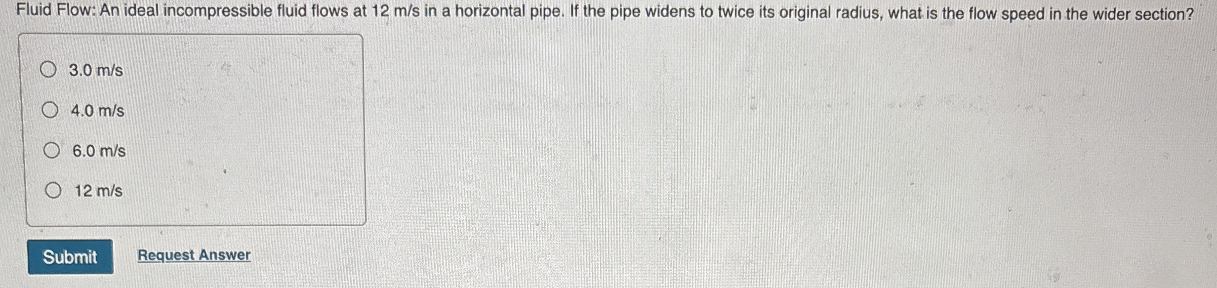 Fluid Flow: An ideal incompressible fluid flows
