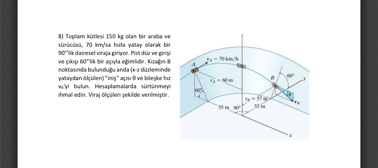 Toplam k tlesi 1 5 0 kg olan bir araba ve s r c s