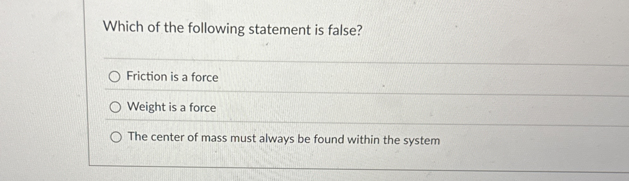 Which of the following statement is false?