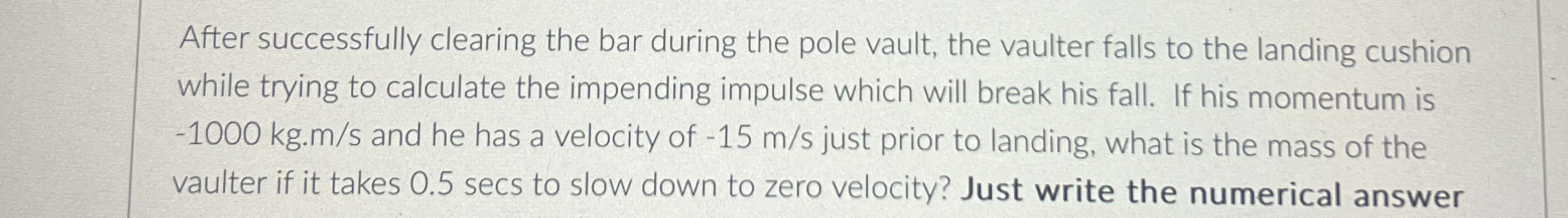 After successfully clearing the bar during the