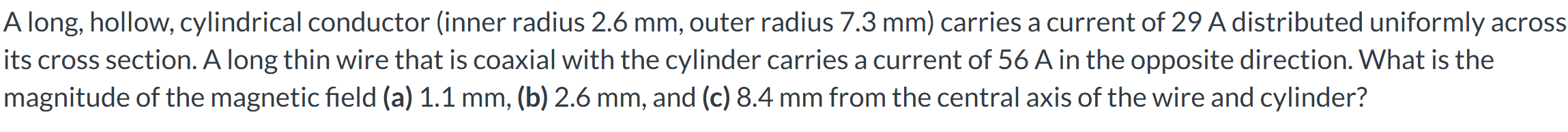 A long, hollow, cylindrical conductor ( inner