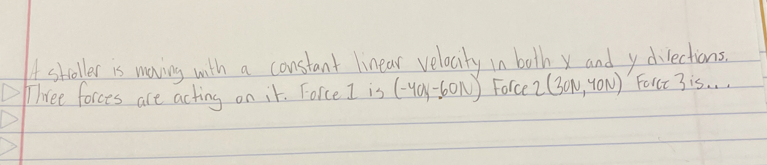 A strolles is moving with a constant linear