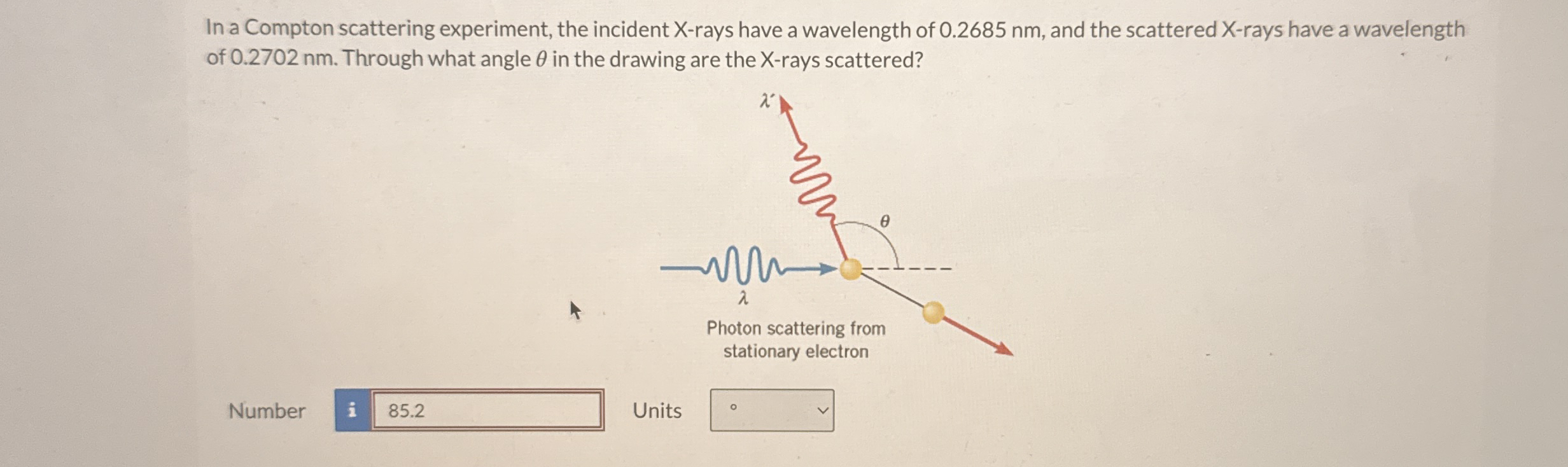 In a Compton scattering experiment, the incident