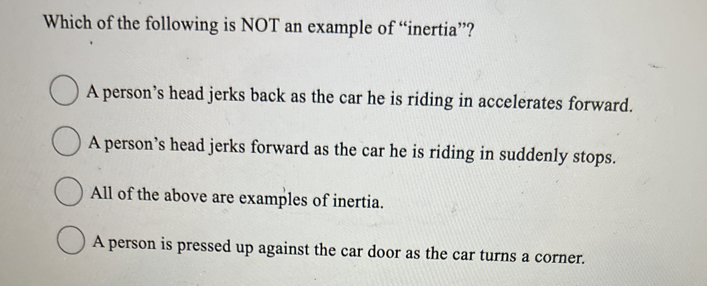 Which of the following is NOT an example of