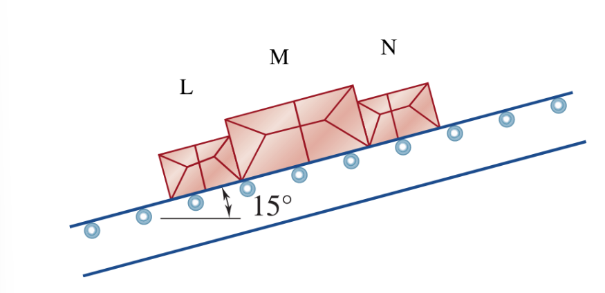 Three packages, each weighing 6 3 . 0 kg and