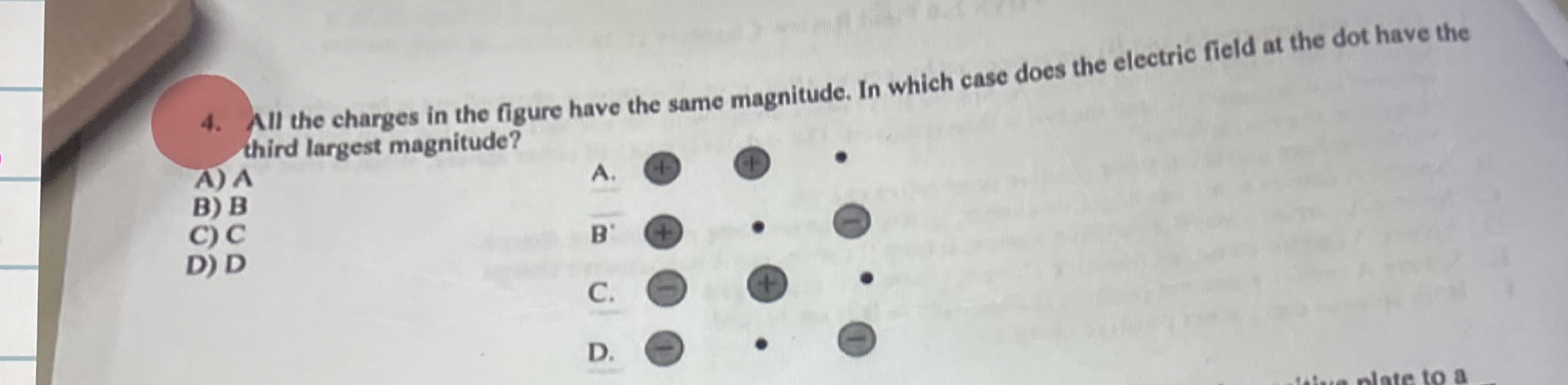 All the charges in the figure have the same