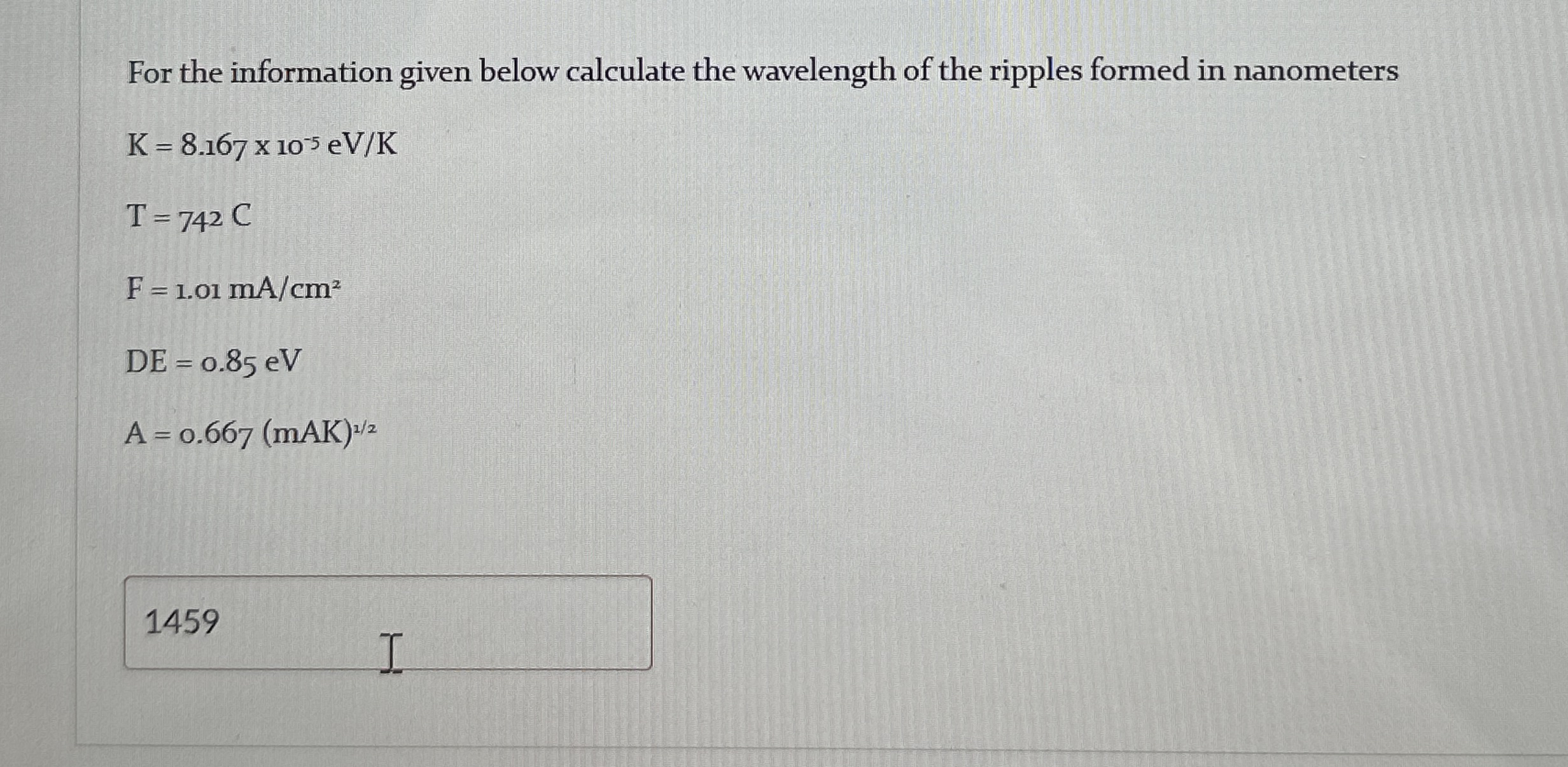 For the information given below calculate the
