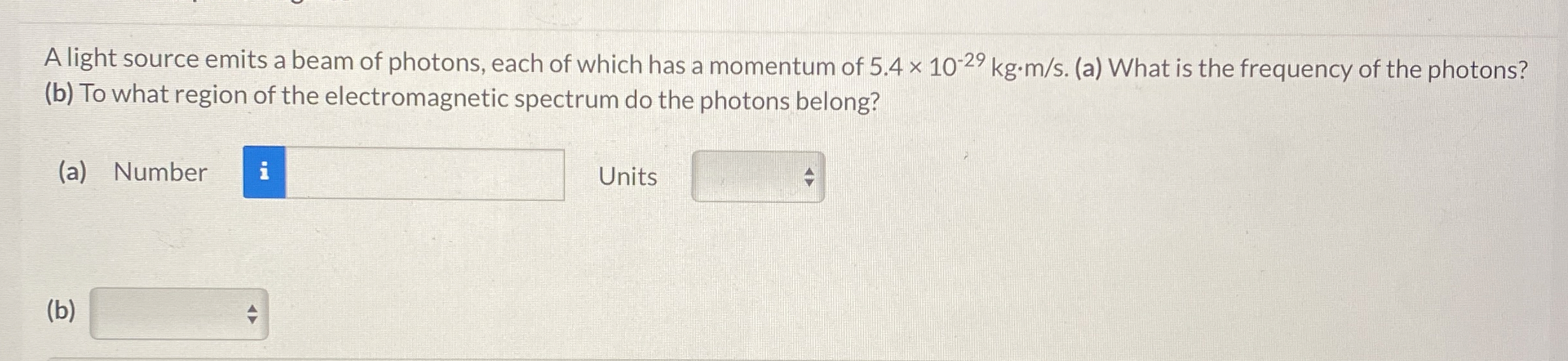A light source emits a beam of photons, each of