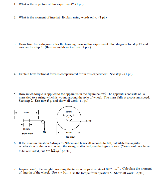 1 . What is the objective of this experiment? ( 1