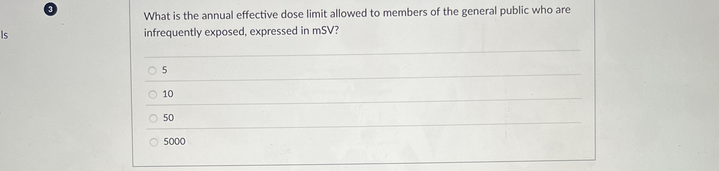 3 Is What is the annual effective dose limit