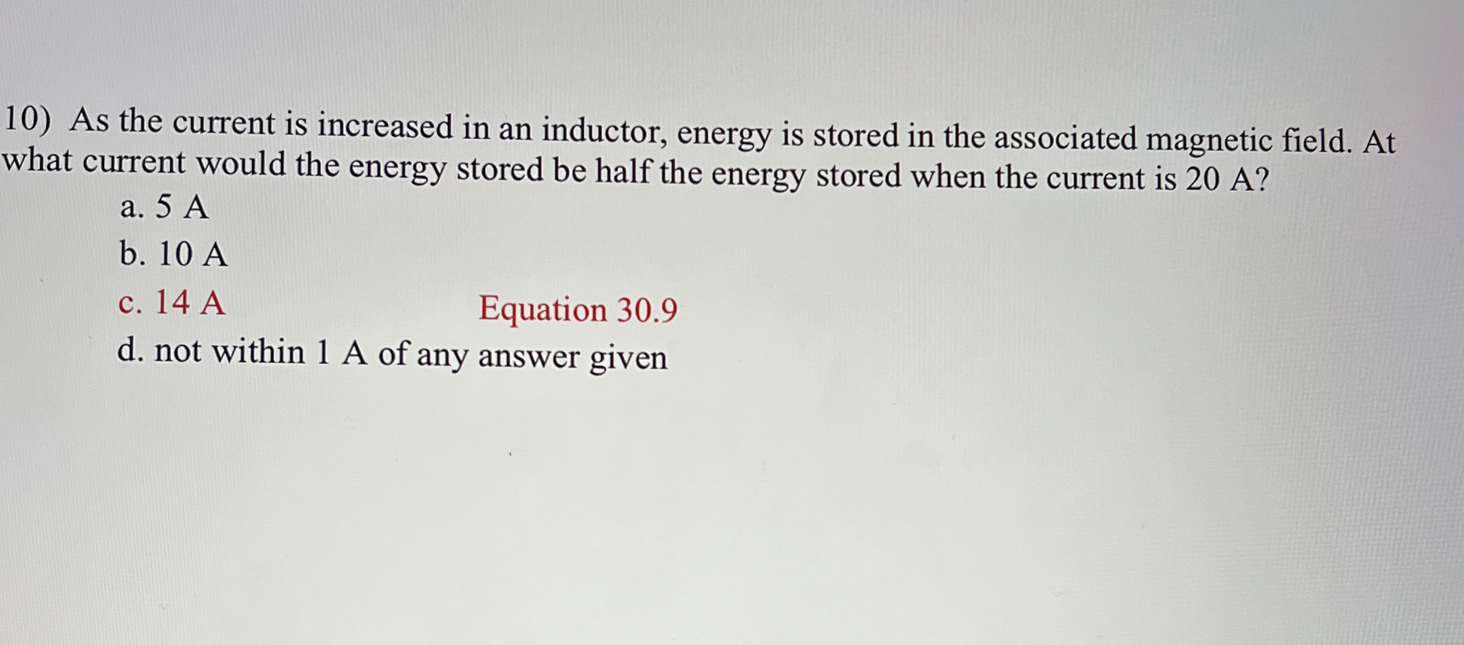 As the current is increased in an inductor,