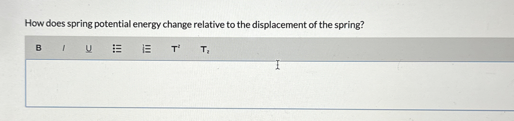 How does spring potential energy change relative